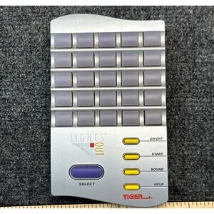 Vintage 1995 Tiger Electronics Lights Out Handheld Electronic Puzzle Game Silver